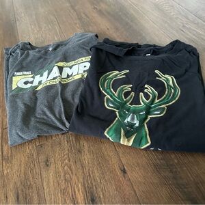 Men’s Lot of Milwaukee Bucks T-Shirts (2) / like new